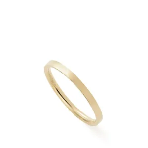 Aliança de ouro amarelo 18K - Plana Fina - Alianças Clássicas